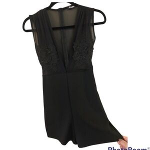 Floral Lace Appliqué Short Romper